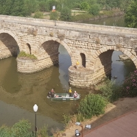 El Consorcio limpia el primer tramo del puente romano de Mérida