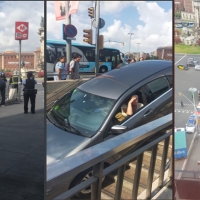 Una mujer se arroja por unas escaleras con su vehículo pensando que era un parking