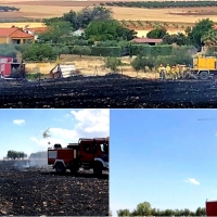 Incendio en la sierra de las Cruces (Don Benito)