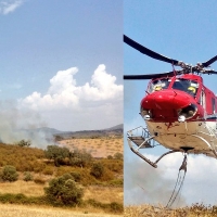 Activan el nivel 1 de peligrosidad en un incendio en Valverde del Fresno