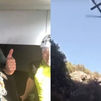 Rescatan en helicóptero a un barranquista en Madrigal de la Vera