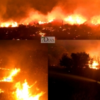 Graves daños tras un incendio en la Sierra de San Jorge