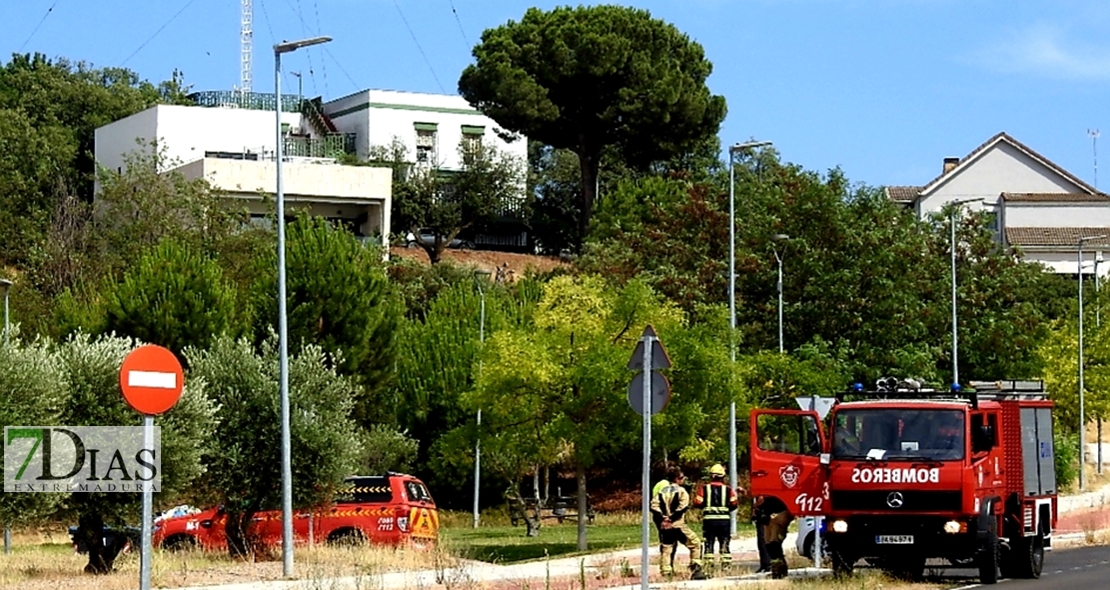 Imágenes del incendio en la urbanización Los Montitos (Badajoz)