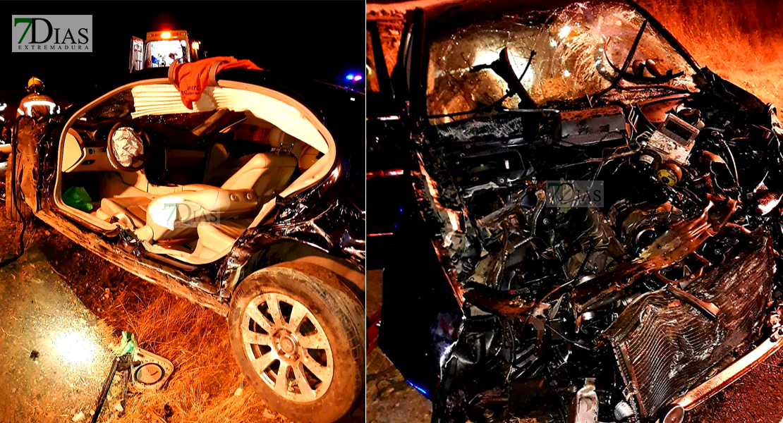 Un hombre de 61 años queda atrapado en su coche tras sufrir un accidente en Cáceres