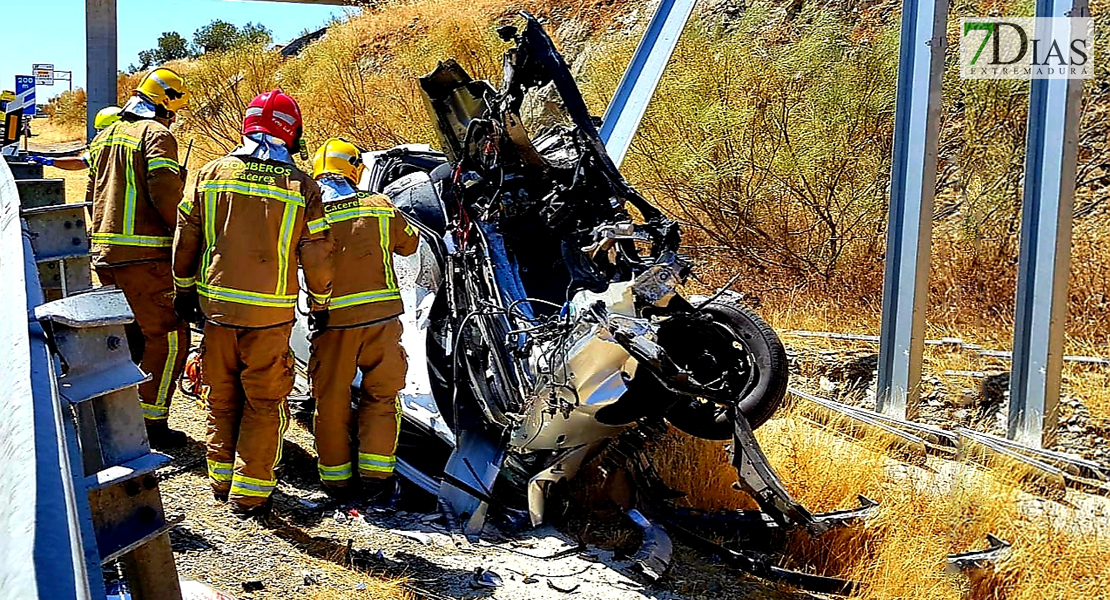 Un fallecido en un accidente en la A-66 a la altura de Casar de Cáceres