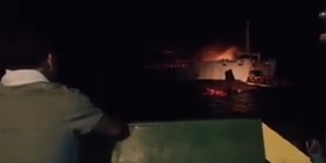 69 desaparecidos y tres personas fallecidas, entre ellas un bebé, tras incendiarse un ferry