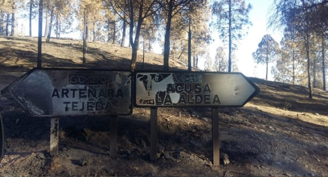 Los bomberos extremeños se unen a la lucha contra el fuego en Gran Canaria