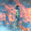 Incendio activo en Valdebótoa (Badajoz)