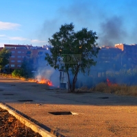 Incendio junto al pabellón Juancho Pérez