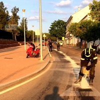 Bomberos y Policía Local actúan conjuntamente en un accidente de tráfico en Villafranca