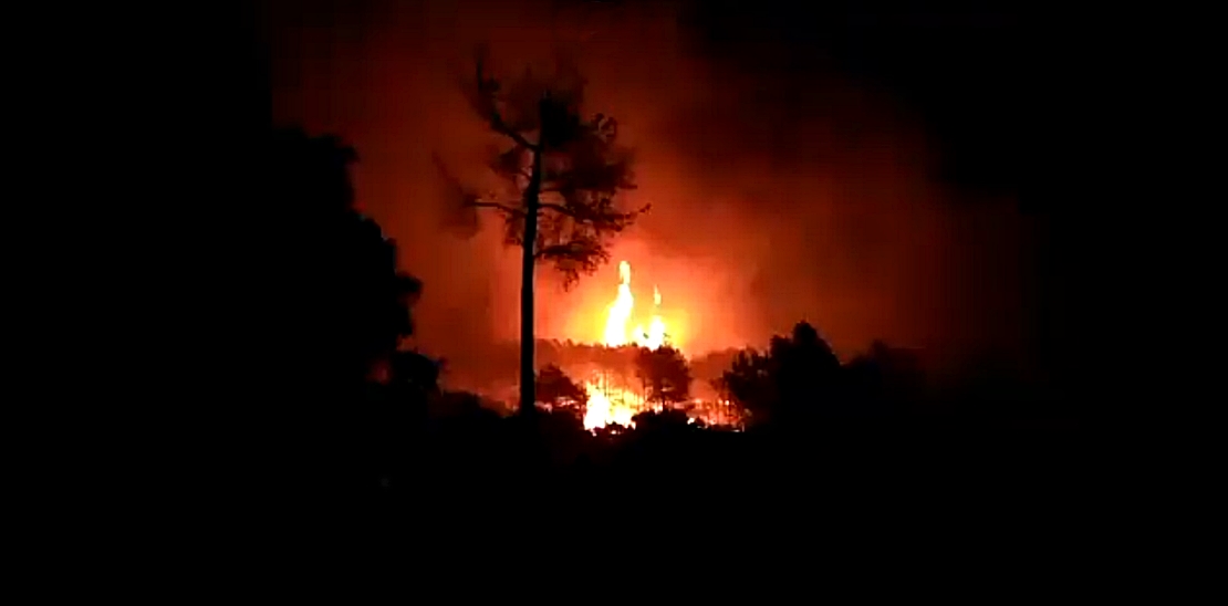 En estos momentos arde la sierra de Tentudía (Badajoz)