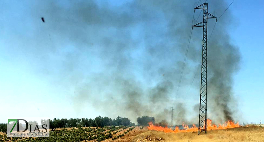 Los Bomberos del CPEI controlan un incendio de pastos cercano a Villafranca
