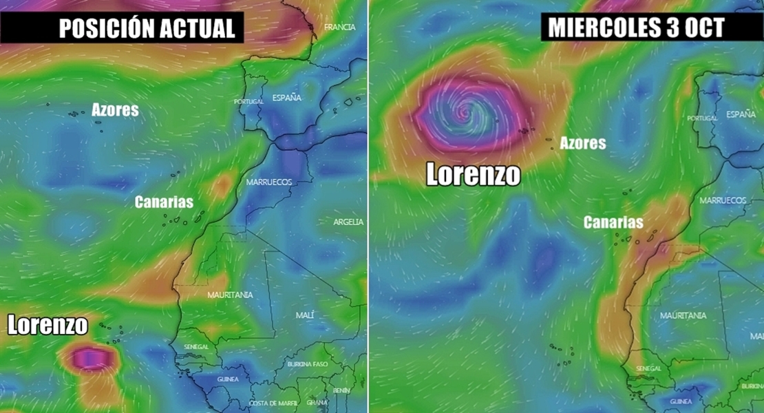 Especial atención a la tormenta tropical Lorenzo