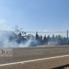 Imágenes del incendio en la Nacional 432 (Badajoz)