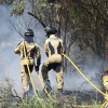 Imágenes del incendio en la Nacional 432 (Badajoz)