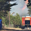 Imágenes del incendio en la Nacional 432 (Badajoz)