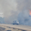 Imágenes del incendio en la Nacional 432 (Badajoz)