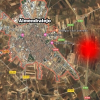 Dos heridos son trasladados al hospital tras un accidente de moto en la A-66 a la altura de Almendralejo