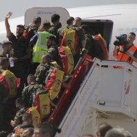 Militares extremeños rescatan a una anciana en su misión de Letonia