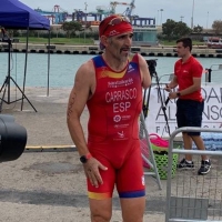 El extremeño Kini Carrasco, quinto en el Campeonato de Europa de Paratriatlón