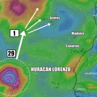 El Huracán Lorenzo comienza su rumbo al norte