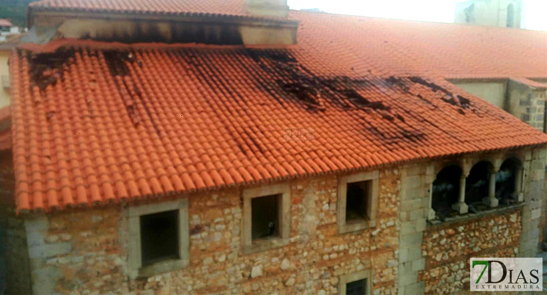 El después del incendio en la iglesia de Cabeza del Buey