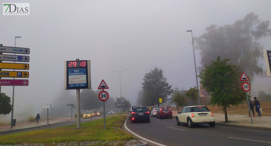 Badajoz, ciudad londinense bajo la niebla