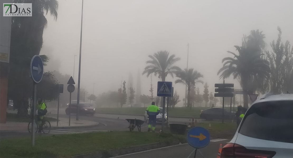 Badajoz, ciudad londinense bajo la niebla