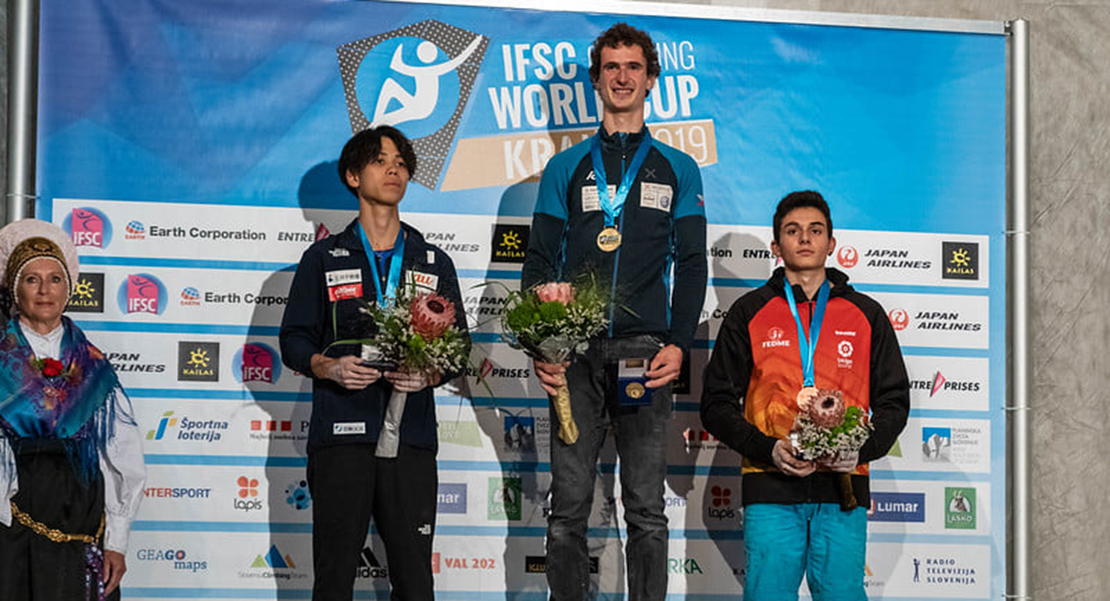 Alberto Ginés hace historia en la escalada extremeña en la Copa del Mundo de Krnaj
