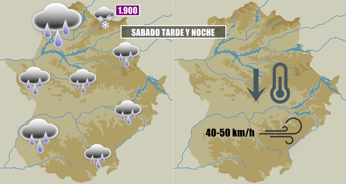 Este sábado será el primer día en que llueva con ganas