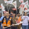 Concentración de los trabajadores de Tenorio frente al Universitario de Badajoz