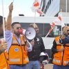 Concentración de los trabajadores de Tenorio frente al Universitario de Badajoz