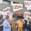 Concentración de los trabajadores de Tenorio frente al Universitario de Badajoz