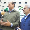 Concentración de los trabajadores de Tenorio frente al Universitario de Badajoz