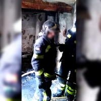 Los Bomberos actúan en un incendio de vivienda en Los Santos de Maimona
