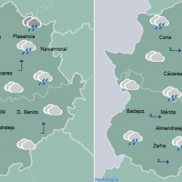 Llegan las primeras lluvias y las temperaturas bajarán en Extremadura