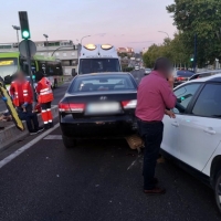 Colisión entre dos vehículos en Badajoz