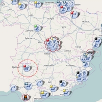 Alerta roja de la DGT en la carretera autonómica EX-335