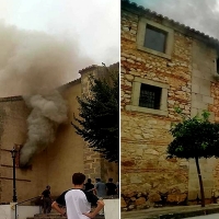 Incendio en la iglesia de Cabeza del Buey