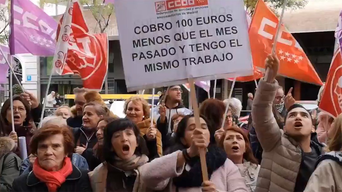 CCOO exige a la patronal del sector de la Atención a la Dependencia un convenio justo