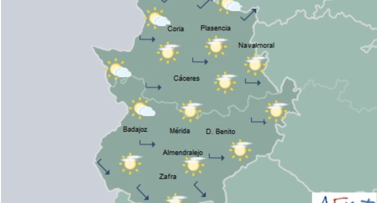 Domingo con temperaturas agradables y sin lluvia hasta el final del día