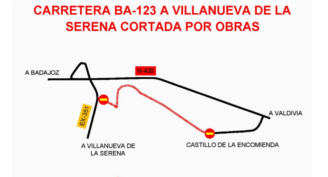 La carretera BA-123 continuará cerrada por obras