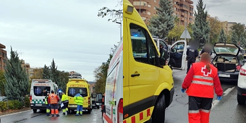 Tres heridos, entre ellos una menor, en un accidente de tráfico en Cáceres