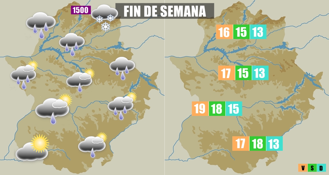 Fin de semana variable en Extremadura