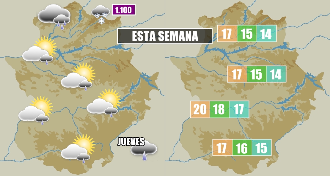 Temperaturas a la baja en Extremadura