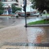 Reventón de tuberías en la avenida Fernando Calzadilla de Badajoz