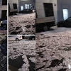 Una espectacular granizada sorprende a los vecinos de Olivenza