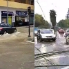 Grandes balsas de agua y problemas en el tráfico en Badajoz