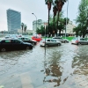 Grandes balsas de agua y problemas en el tráfico en Badajoz