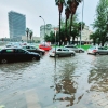 Grandes balsas de agua y problemas en el tráfico en Badajoz
